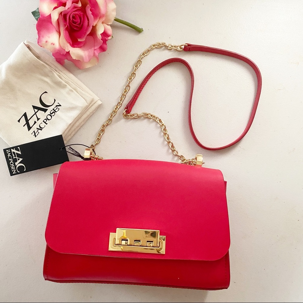 Zac Posen Eartha Mini Chain Leather Crossbody Bag